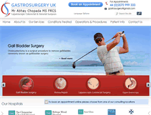 Tablet Screenshot of gastrosurgery.co.uk
